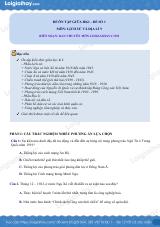 Đề kiểm tra giữa kì 1 Lịch sử và Địa lí 9 - Đề số 1